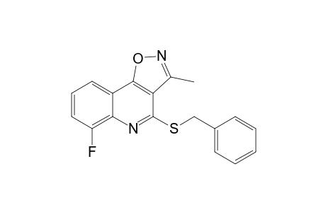 4-Benzylsulfanyl-6-fluoro-3-methylisoxazolo[4,5-c]quinoline