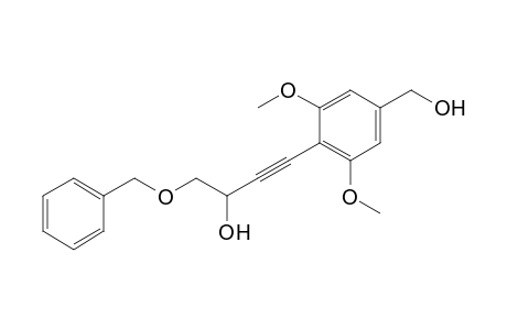 1-(Benzyloxy)-4-[4'-(hydroxymethyl)-2',6'-dimethoxyphenyl]but-3-yn-2-ol