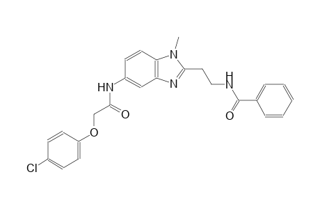 N-[2-(5-{[(4-chlorophenoxy)acetyl]amino}-1-methyl-1H-benzimidazol-2-yl)ethyl]benzamide