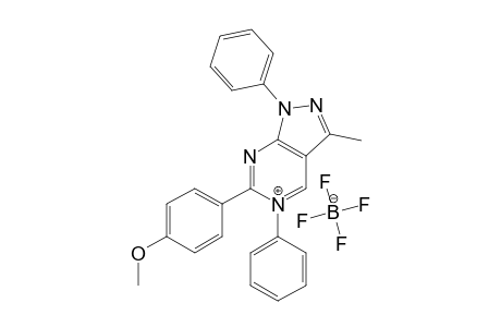 3-Methyl-1,5-diphenyl-6-(4-methoxyphenyl)-1H-pyrazolo[3,4-d]pyrimidinium tetrafluoroborate