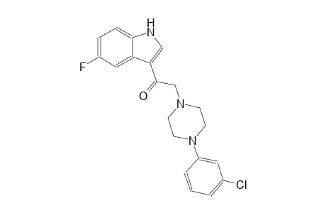 2-[4-(3-chlorophenyl)-1-piperazinyl]-1-(5-fluoro-1H-indol-3-yl)ethanone