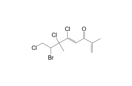 7-BROM-5,6,8-TRICHLOR-2,6-DIMETHYL-OCTA-1,4-DIEN-3-ON