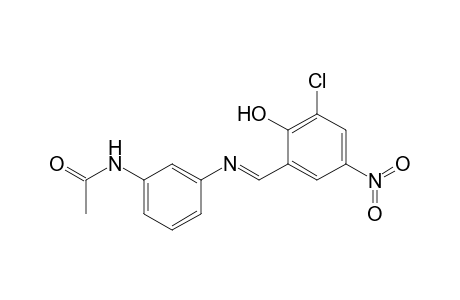 N-(3-([(E)-(3-Chloro-2-hydroxy-5-nitrophenyl)methylidene]amino)phenyl)acetamide