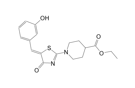 ethyl 1-[(5Z)-5-(3-hydroxybenzylidene)-4-oxo-4,5-dihydro-1,3-thiazol-2-yl]-4-piperidinecarboxylate