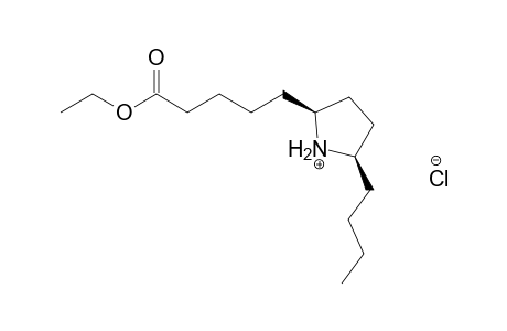 cis-5-Butyl-2-[4'-(ethoxycarbonyl)butyl]pyrrolidinium-chloride