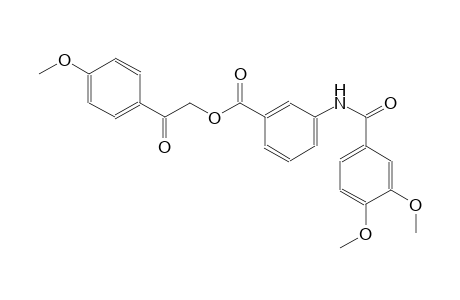 benzoic acid, 3-[(3,4-dimethoxybenzoyl)amino]-, 2-(4-methoxyphenyl)-2-oxoethyl ester