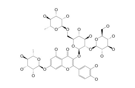 QUERCETIN-3-O-[BETA-GLUCOPYRANOSYL-(1->2)]-[ALPHA-RHAMNOPYRANOSYL-(1->6)]-BETA-GLUCOPYRANOSIDE-7-O-ALPHA-RHAMNOSIDE