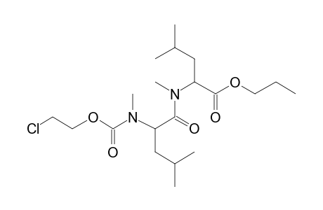 L-Leucyl-L-leucine, N,N'-dimethyl-N'-(2-chloroethoxycarbonyl)-, propyl ester