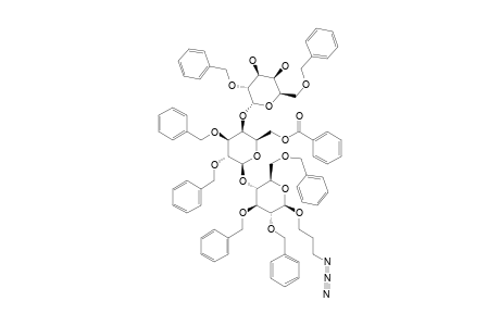 #7;3-AZIDOPROPYL_2,6-DI-O-BENZYL-ALPHA-D-GALACTOPYRANOSYL-(1-4)-6-O-BENZOYL-2,3-DI-O-BENZYL-BETA-D-GALACTOPYRANOSYL-(1-4)-2,3,6-TRI-O-BENZYL-BETA-D-GLUCOPYRANO