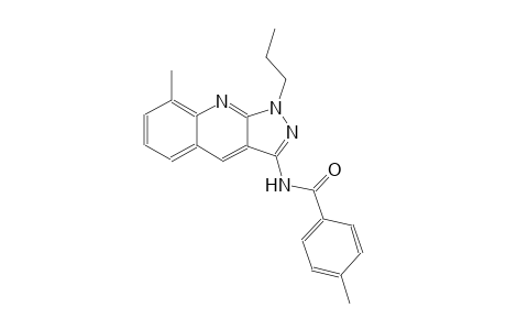 4-methyl-N-(8-methyl-1-propyl-1H-pyrazolo[3,4-b]quinolin-3-yl)benzamide