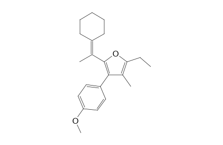 2-(1-Cyclohexylideneethyl)-5-ethyl-3-(4-methoxyphenyl)-4-methylfuran