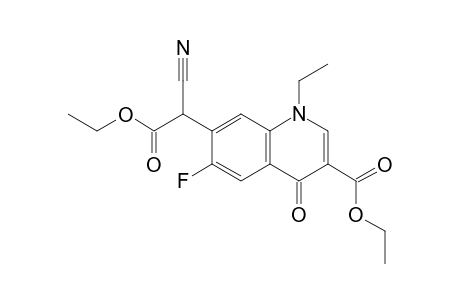 7-(1-cyano-2-ethoxy-2-oxoethyl)-1-ethyl-6-fluoro-4-oxo-1,4-dihydroquinoline-3-carboxylic acid ethyl ester