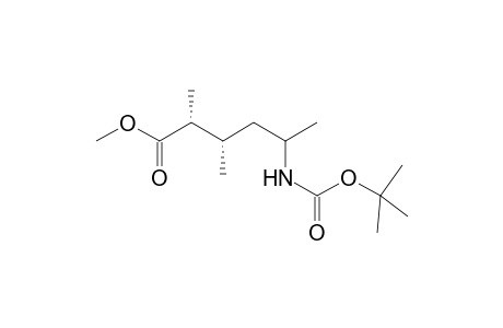 Methyl (2R,3S)-5-(t-butoxy)carbonyl]amino-2,3-dimethylhexanoate