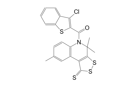 1H-[1,2]dithiolo[3,4-c]quinoline-1-thione, 5-[(3-chlorobenzo[b]thien-2-yl)carbonyl]-4,5-dihydro-4,4,8-trimethyl-