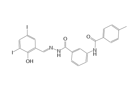 benzoic acid, 3-[(4-methylbenzoyl)amino]-, 2-[(E)-(2-hydroxy-3,5-diiodophenyl)methylidene]hydrazide