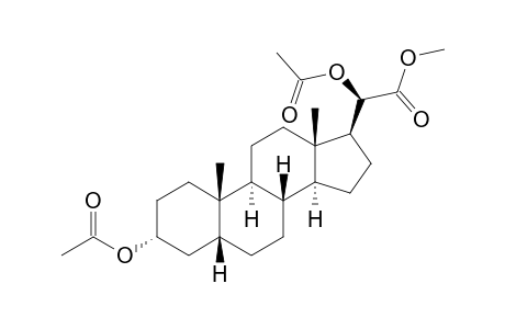 3α,20α-dihydroxy-5β-pregnan-21-oic acid, methyl ester, diacetate