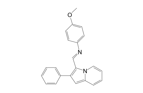 2-Phenyl-3-[(4-methoxyphenyl)iminomethyl]indolizine