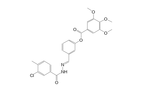 3-{(E)-[2-(3-chloro-4-methylbenzoyl)hydrazono]methyl}phenyl 3,4,5-trimethoxybenzoate