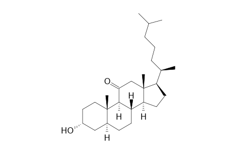 Cholestan-11-one, 3-hydroxy-, (3.alpha.,5.alpha.)-
