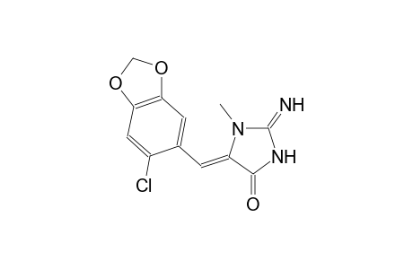(5Z)-5-[(6-chloro-1,3-benzodioxol-5-yl)methylene]-2-imino-1-methyl-4-imidazolidinone