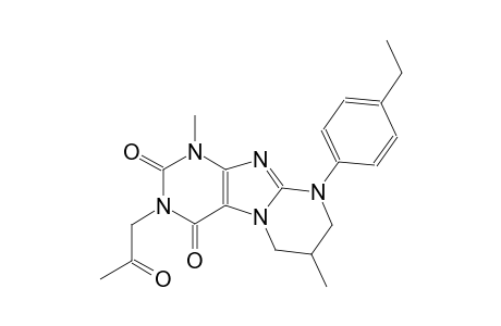 9-(4-ethylphenyl)-1,7-dimethyl-3-(2-oxopropyl)-6,7,8,9-tetrahydropyrimido[2,1-f]purine-2,4(1H,3H)-dione