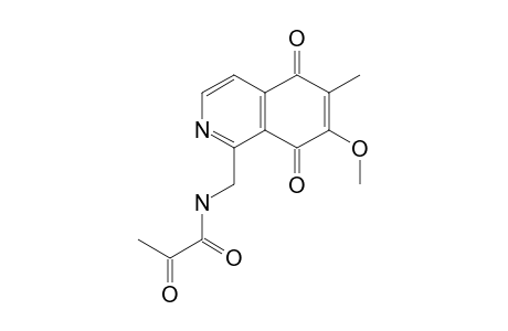 N-[(5,8-diketo-7-methoxy-6-methyl-1-isoquinolyl)methyl]-2-keto-propionamide