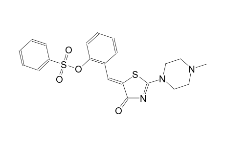 2-[(Z)-(2-(4-methyl-1-piperazinyl)-4-oxo-1,3-thiazol-5(4H)-ylidene)methyl]phenyl benzenesulfonate