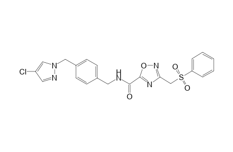 1,2,4-Oxadiazole-5-carboxamide, N-[[4-[(4-chloro-1H-pyrazol-1-yl)methyl]phenyl]methyl]-3-[(phenylsulfonyl)methyl]-