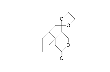 (4AS, 6aS,9aR)-octahydro-5,5-ethylenedioxy-8,8-dimethyl-2-oxo-pentaleno(1,6a-C)pyran