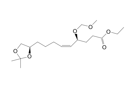 Ethyl (5Z,4S,10R)-10,11-O-isopropylidenedioxy-4-methoxymethoxy-5-undecenoate