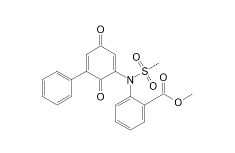 2-(N-Mesyl-2-methoxycarbonylanilino)-6-phenyl-1,4-benzoquinone