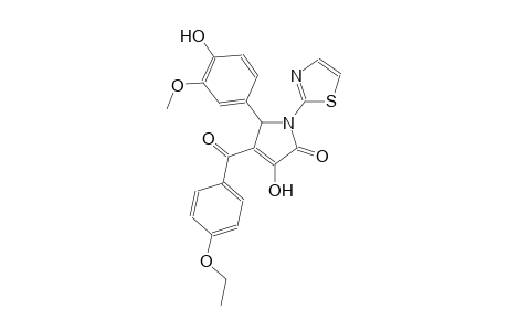 4-(4-ethoxybenzoyl)-3-hydroxy-5-(4-hydroxy-3-methoxyphenyl)-1-(1,3-thiazol-2-yl)-1,5-dihydro-2H-pyrrol-2-one