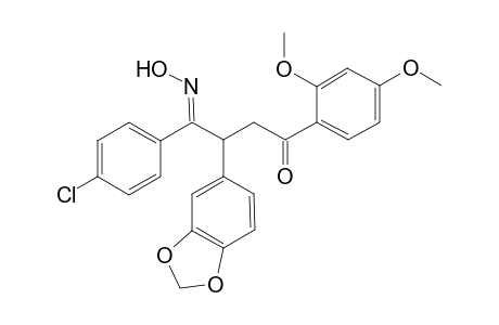 2-(3,4-Methylenedioxyphenyl)-1-(4-chloro-phenyl)-3-(2,4-dimethoxybenzoyl)propan-1-one oxime