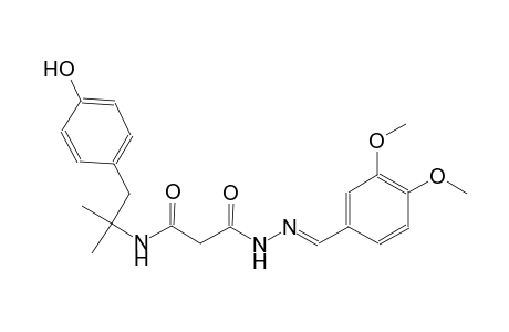 beta-alanine, N-[2-(4-hydroxyphenyl)-1,1-dimethylethyl]-3-oxo-, 2-[(E)-(3,4-dimethoxyphenyl)methylidene]hydrazide
