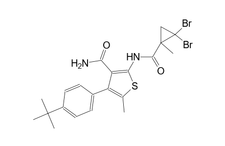 4-(4-tert-butylphenyl)-2-{[(2,2-dibromo-1-methylcyclopropyl)carbonyl]amino}-5-methyl-3-thiophenecarboxamide