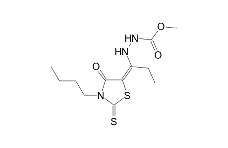 Methyl 2-[(1E)-1-(3-butyl-4-oxo-2-thioxo-1,3-thiazolidin-5-ylidene)propyl]hydrazinecarboxylate