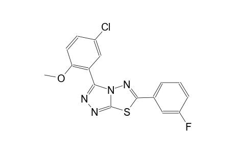 [1,2,4]triazolo[3,4-b][1,3,4]thiadiazole, 3-(5-chloro-2-methoxyphenyl)-6-(3-fluorophenyl)-