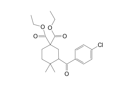 Diethyl 3-(4-chlorobenzoyl)-4,4-dimethylcyclohexane-1,1-dicarboxylate