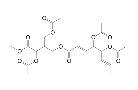 4,5-DIACETOXY-OCTA-2,6-DIENOIC-ACID-3-ACETOXY-2-ACETOXYMETHYL-3-METHOXYCARBONYL-PROPYLESTER;MUSACIN-C-TETRAACETATE
