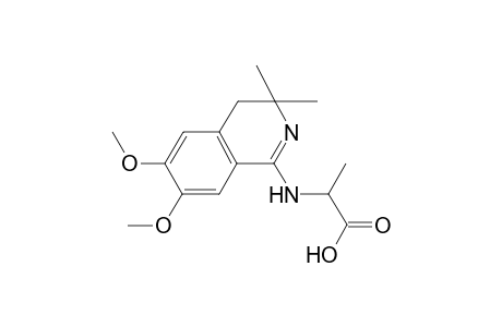 2-[(6,7-dimethoxy-3,3-dimethyl-2,4-dihydroisoquinolin-1-ylidene)ammonio]propanoate