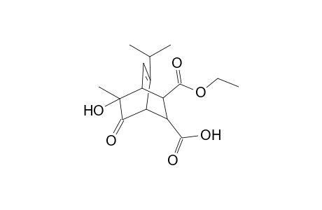 (1RS,2RS,3SR,4RS,5SR)-3-ethoxycarbonyl-5-hydroxy-7-isopropyl-5-methyl-6-oxobicyclo[2.2.2]-7-ene-2-carboxylic acid