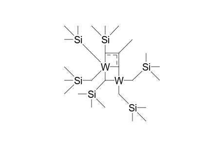 (/.my./-2-Methyl-3-trimethylsilyl-allyl)-(/.my./-trimethylsilyl-methylene)-tetrakis(trimethylsilyl-methyl) ditungsten