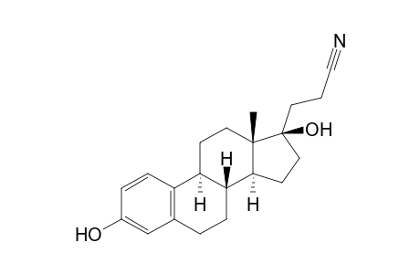3-[(8R,9S,13S,14S,17R)-13-methyl-3,17-bis(oxidanyl)-7,8,9,11,12,14,15,16-octahydro-6H-cyclopenta[a]phenanthren-17-yl]propanenitrile