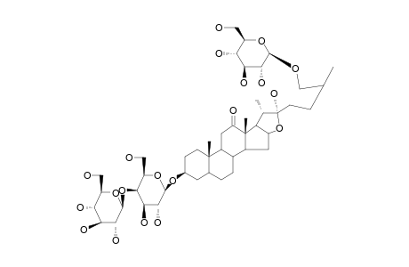 26-O-BETA-GLUCOPYRANOSYL-(25S)-5-ALPHA-FUROSTANE-12-ONE-3-BETA,22-ALPHA,26-TRIOL-3-O-BETA-GLUCOPYRANOSYL-(1->2)-BETA-GALACTOPYRANOSIDE