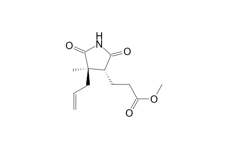 3-Pyrrolidinepropanoic acid, 4-methyl-2,5-dioxo-4-(2-propenyl)-, methyl ester, trans-(.+-.)-