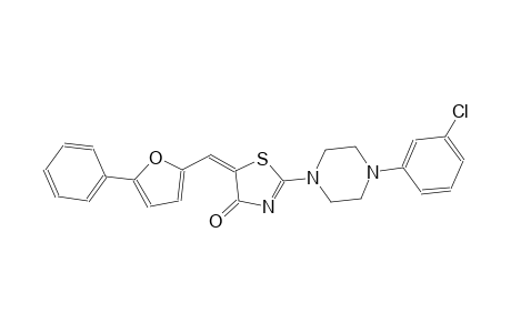 (5E)-2-[4-(3-chlorophenyl)-1-piperazinyl]-5-[(5-phenyl-2-furyl)methylene]-1,3-thiazol-4(5H)-one