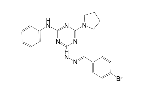 benzaldehyde, 4-bromo-, [4-(phenylamino)-6-(1-pyrrolidinyl)-1,3,5-triazin-2-yl]hydrazone