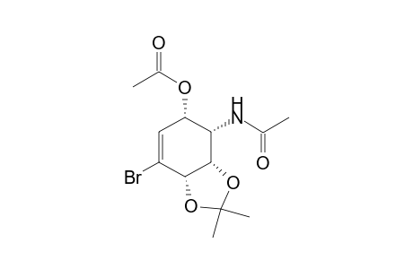 cis-(3aS,4S,5S,7aS)-4-acetylamino-7-bromo-2,2-dimethyl-3a,4,5,7a-tetrahydro-benzo[1,3]dioxol-5-yl ester, acetic acid