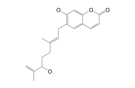 (E)-6-(6-HYDROXY-3,7-DIMETHYLOCTA-2,7-DIENYL)-7-HYDROXYCOUMARIN