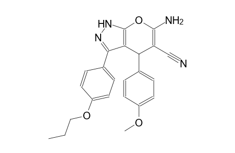 6-amino-4-(4-methoxyphenyl)-3-(4-propoxyphenyl)-1,4-dihydropyrano[2,3-c]pyrazole-5-carbonitrile